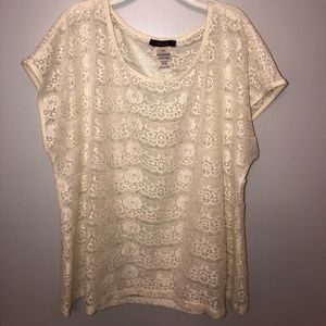 Lace short sleeve shirt